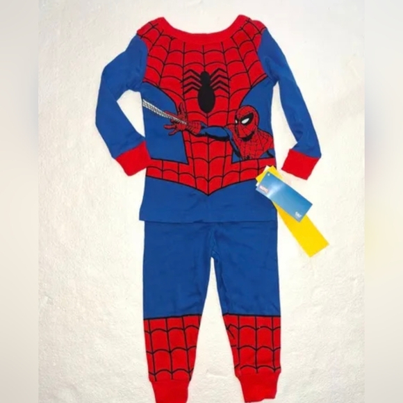 Spider-Man Boy's Superhero Pajamas , 4-Piece Pajama Set, Size 3T - Picture 3 of 4